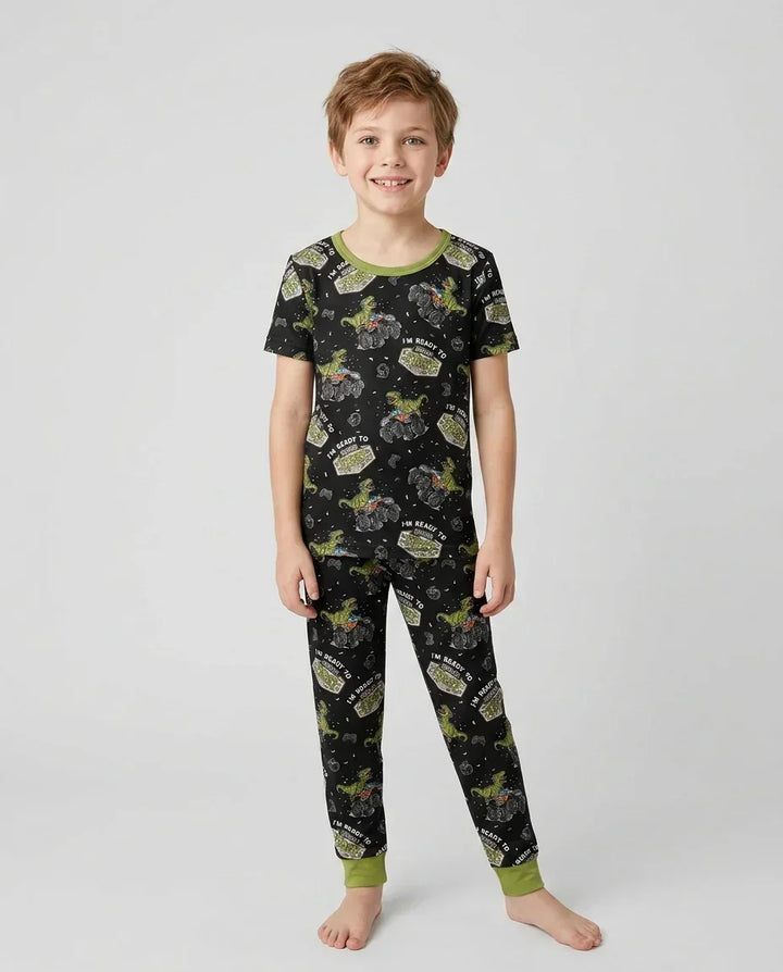 Zweiteiliges, kurzärmliges Pyjama-Set mit Marienkäfern