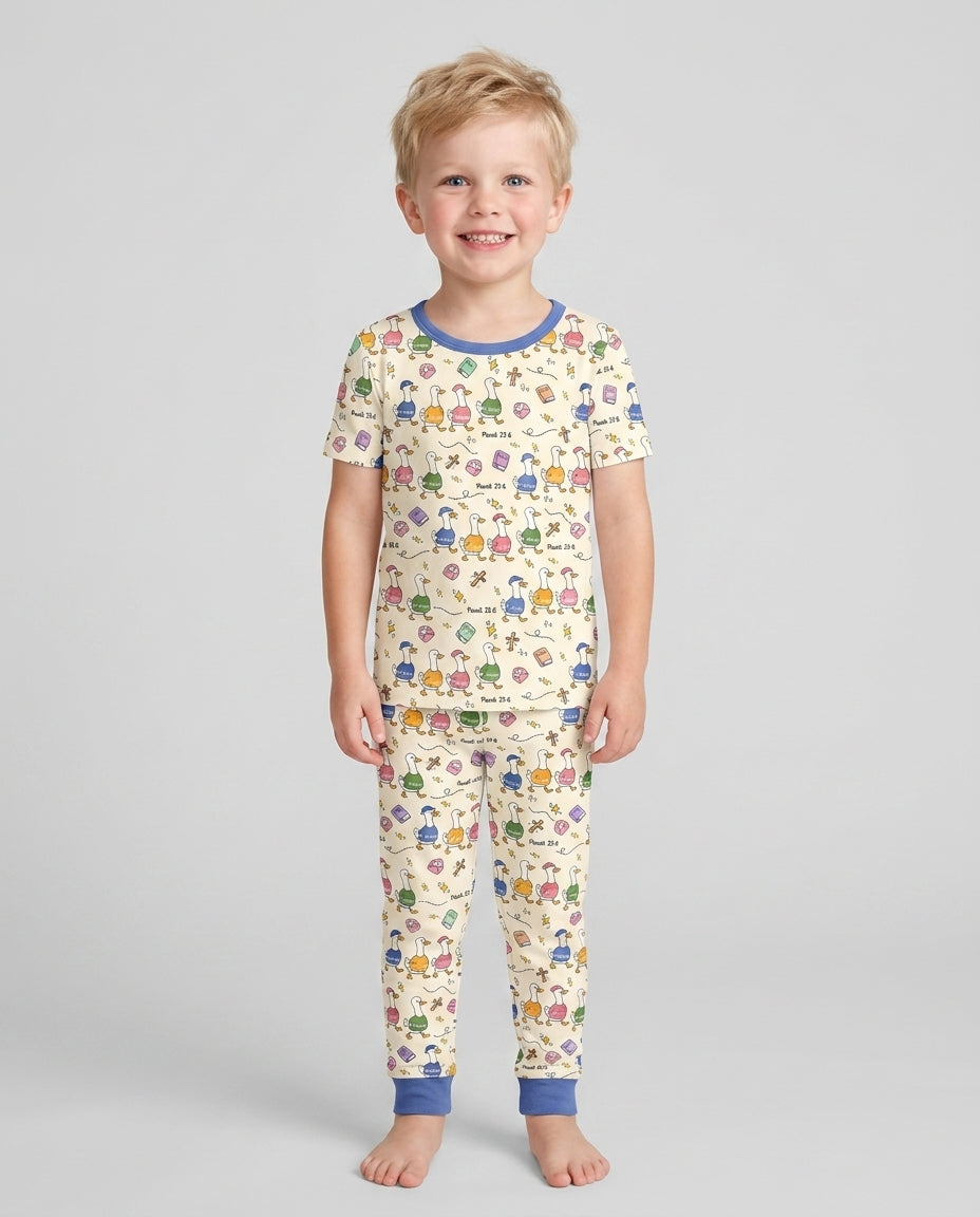 Zweiteiliges, kurzärmliges Pyjama-Set mit Marienkäfern