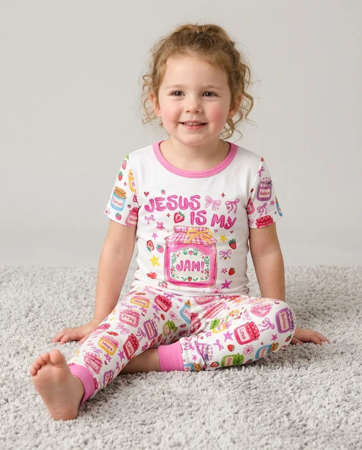 Zweiteiliges, kurzärmliges Pyjama-Set mit Marienkäfern