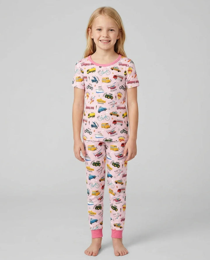 Zweiteiliges, kurzärmliges Pyjama-Set mit Marienkäfern