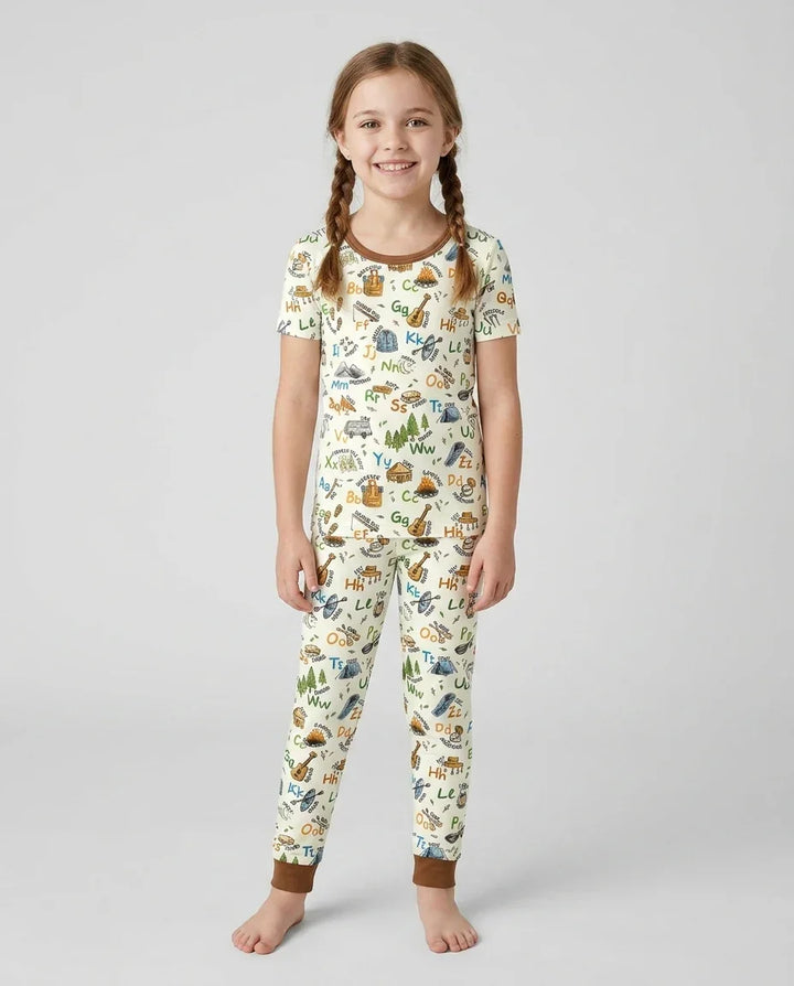 Zweiteiliges, kurzärmliges Pyjama-Set mit Marienkäfern