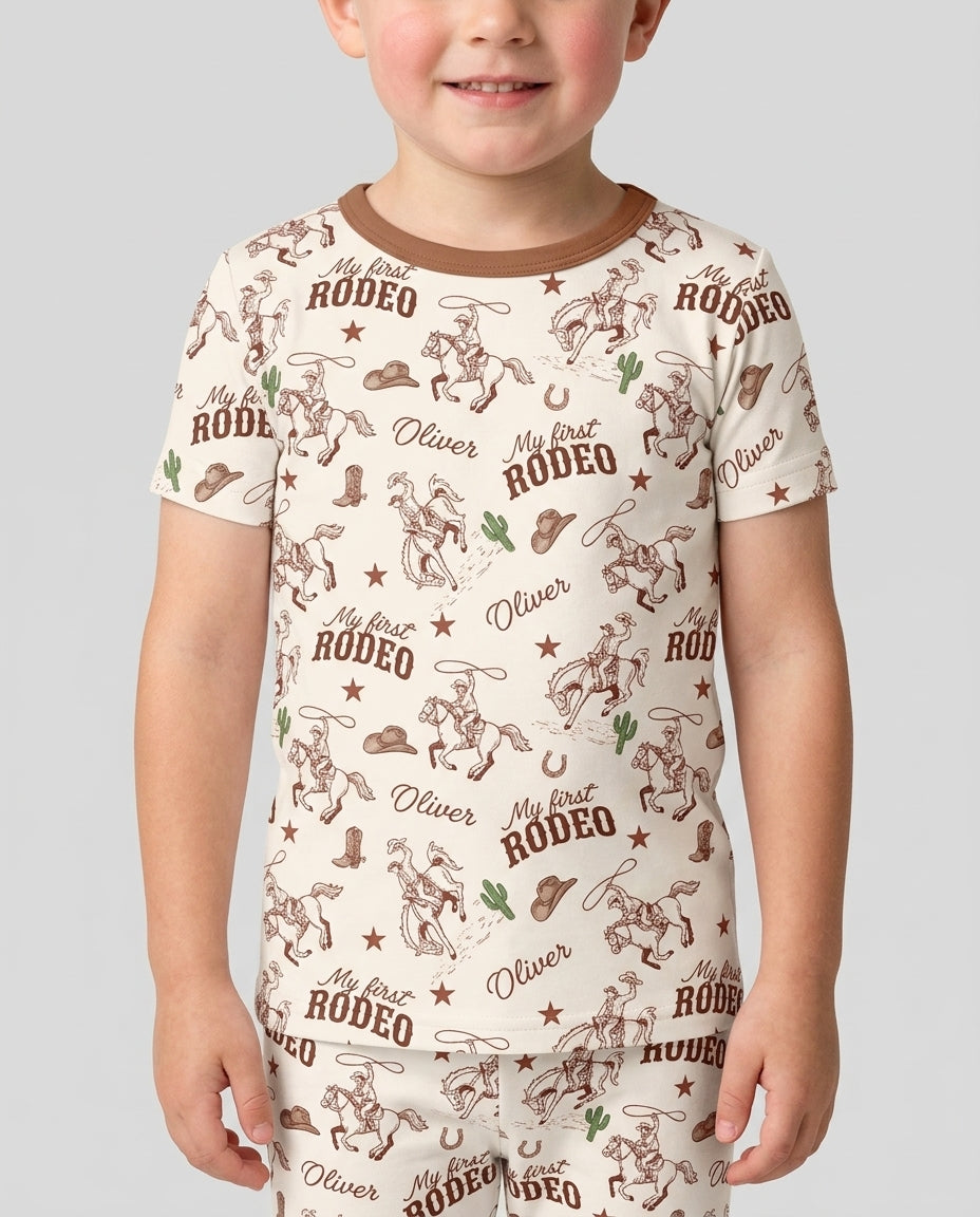 Zweiteiliges, kurzärmliges Pyjama-Set mit Marienkäfern
