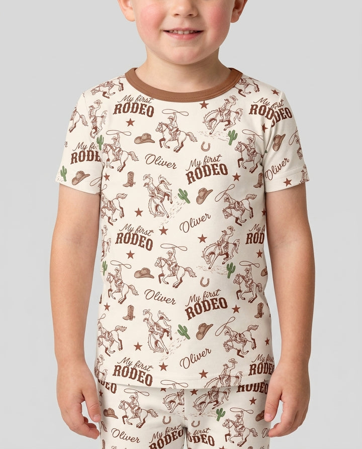 Zweiteiliges, kurzärmliges Pyjama-Set mit Marienkäfern