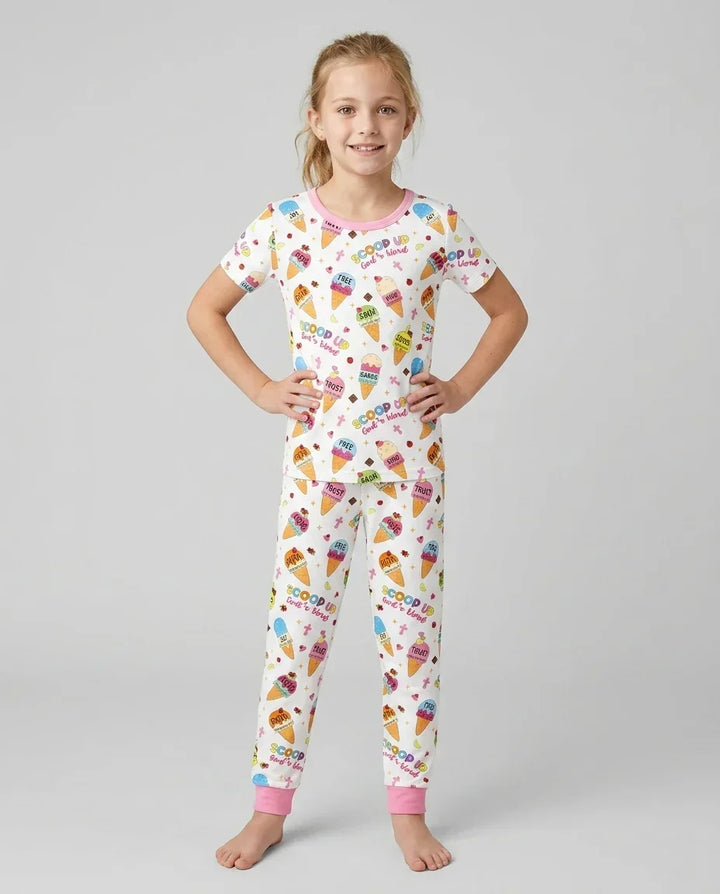 Zweiteiliges, kurzärmliges Pyjama-Set mit Marienkäfern