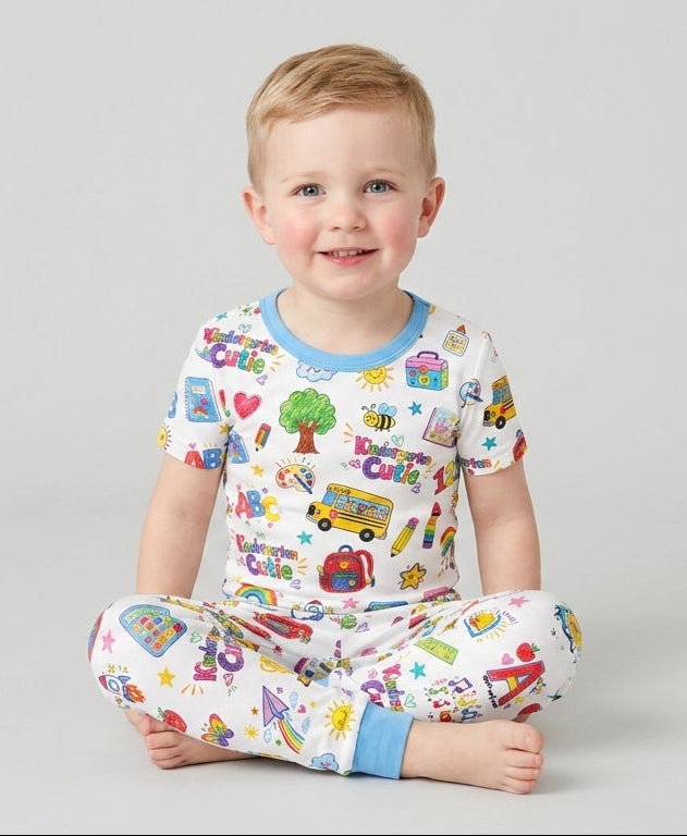 Zweiteiliges, kurzärmliges Pyjama-Set mit Marienkäfern