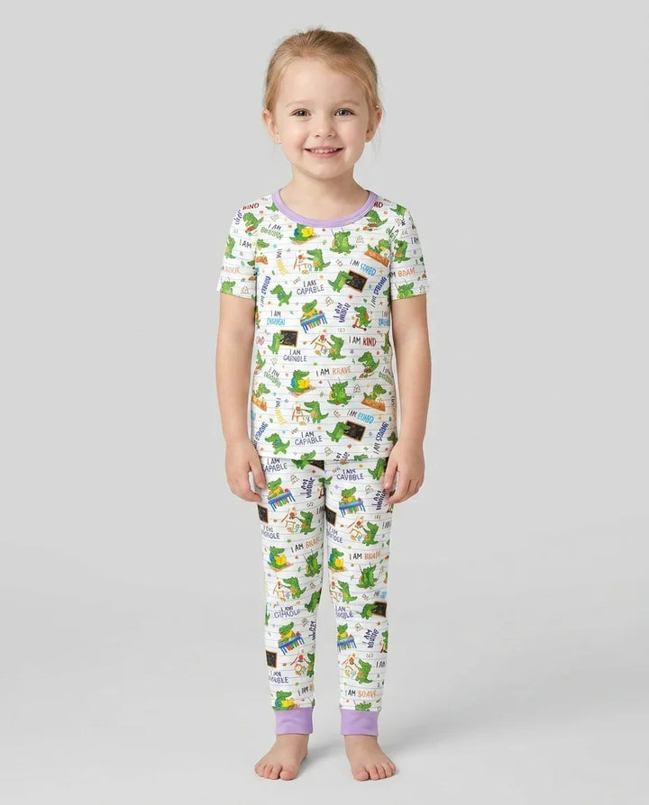 Zweiteiliges, kurzärmliges Pyjama-Set mit Marienkäfern