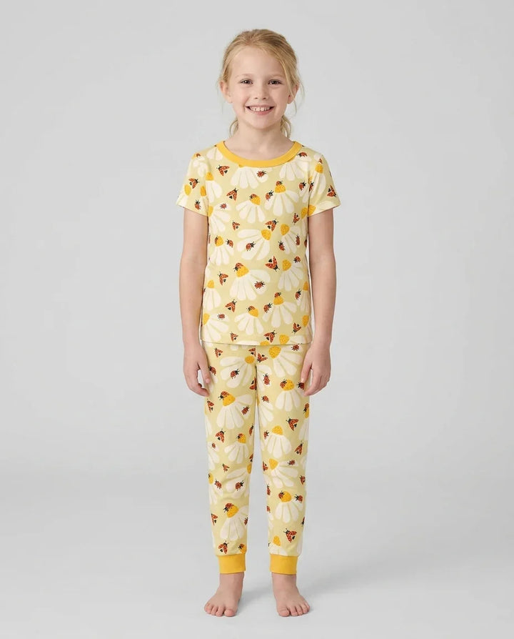 Zweiteiliges, kurzärmliges Pyjama-Set mit Marienkäfern