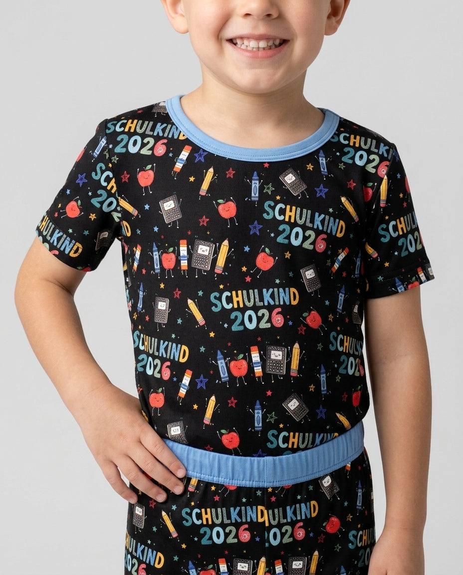 Zweiteiliges, kurzärmliges Pyjama-Set mit Marienkäfern