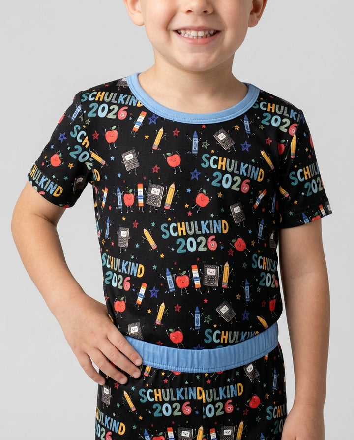 Zweiteiliges, kurzärmliges Pyjama-Set mit Marienkäfern