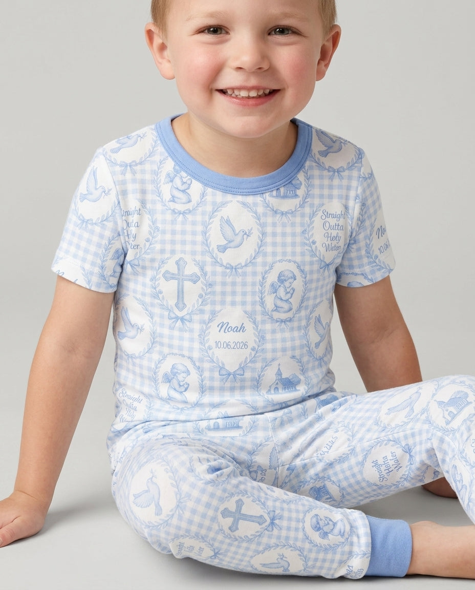 Zweiteiliges, kurzärmliges Pyjama-Set mit Marienkäfern