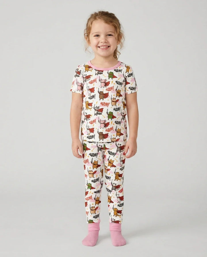 Zweiteiliges, kurzärmliges Pyjama-Set mit Marienkäfern