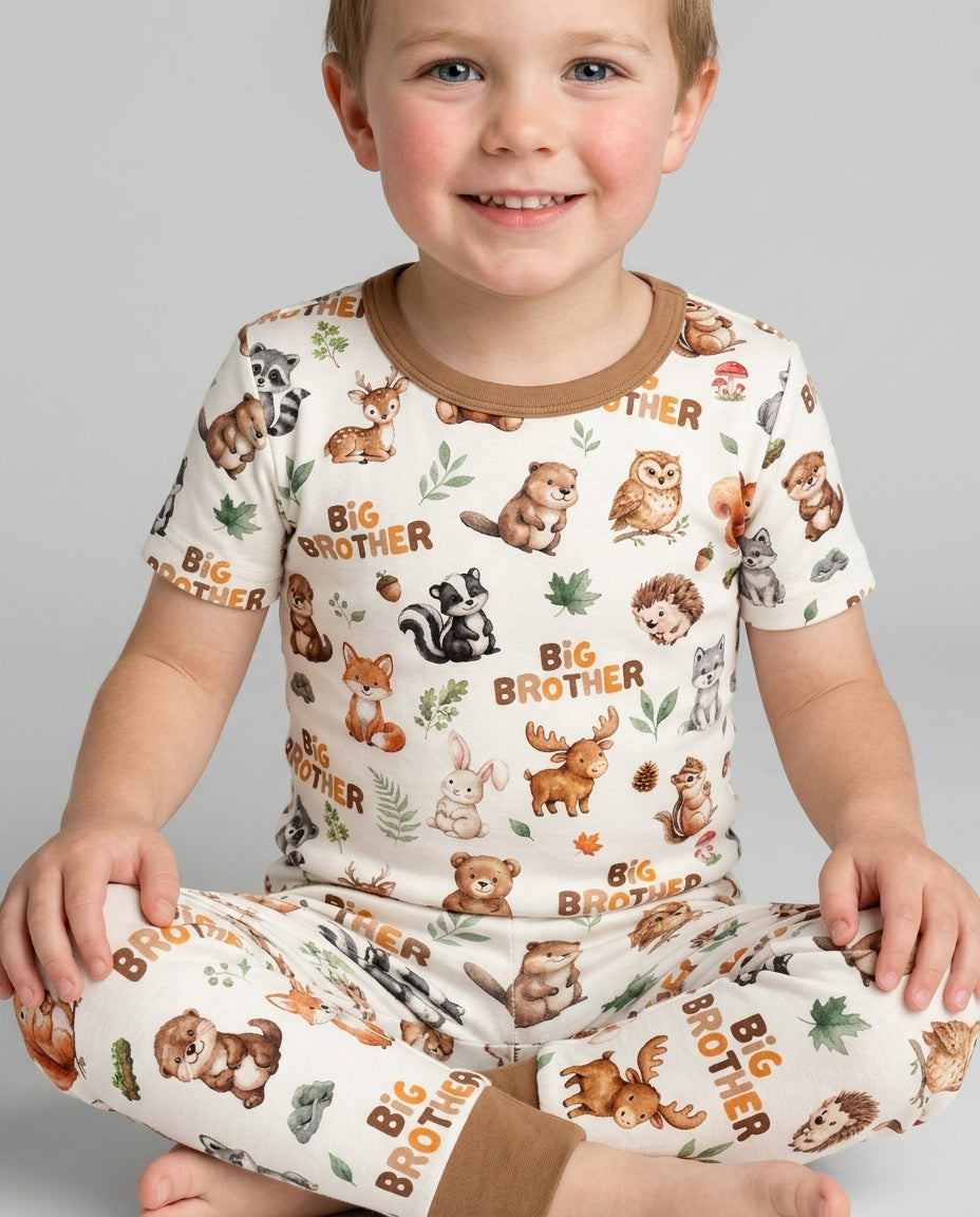 Zweiteiliges, kurzärmliges Pyjama-Set mit Marienkäfern