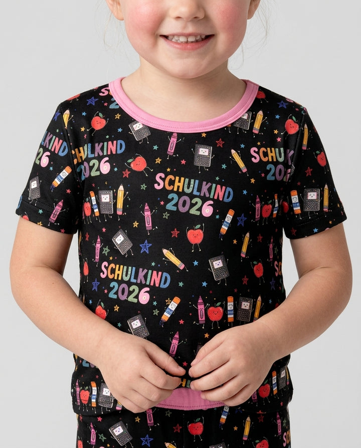 Zweiteiliges, kurzärmliges Pyjama-Set mit Marienkäfern