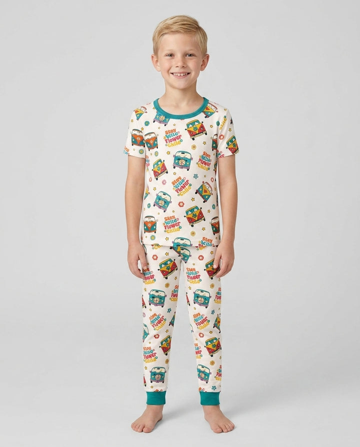Zweiteiliges, kurzärmliges Pyjama-Set mit Marienkäfern