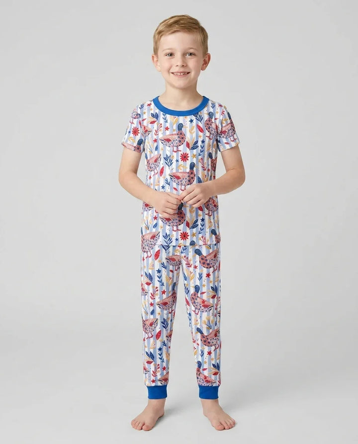 Zweiteiliges, kurzärmliges Pyjama-Set mit Marienkäfern
