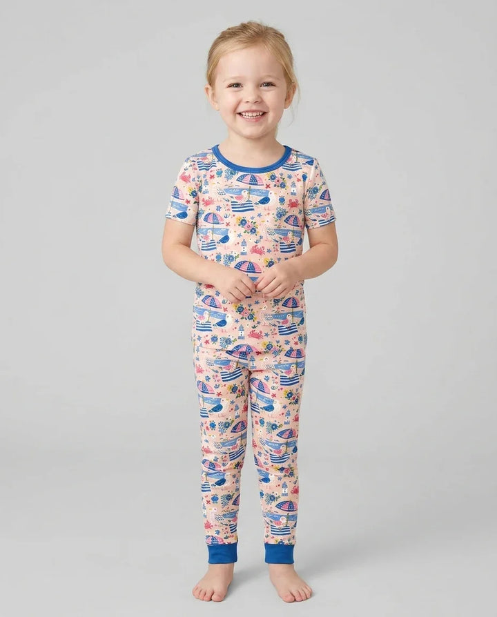 Zweiteiliges, kurzärmliges Pyjama-Set mit Marienkäfern