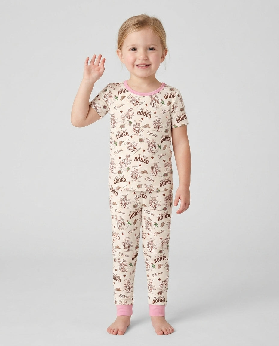 Zweiteiliges, kurzärmliges Pyjama-Set mit Marienkäfern