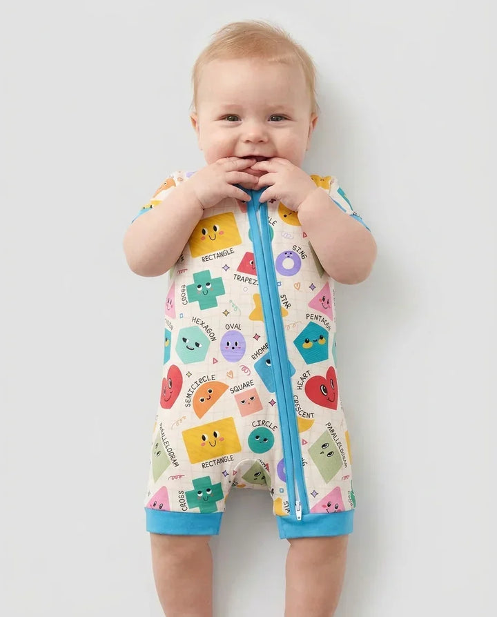 Happy Shape Squad Family Matching Bamboo Shorty Zippy