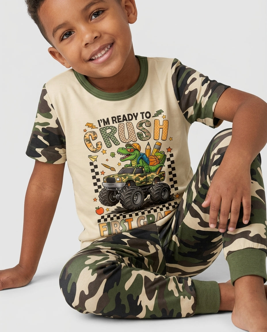 Zweiteiliges, kurzärmliges Pyjama-Set mit Marienkäfern