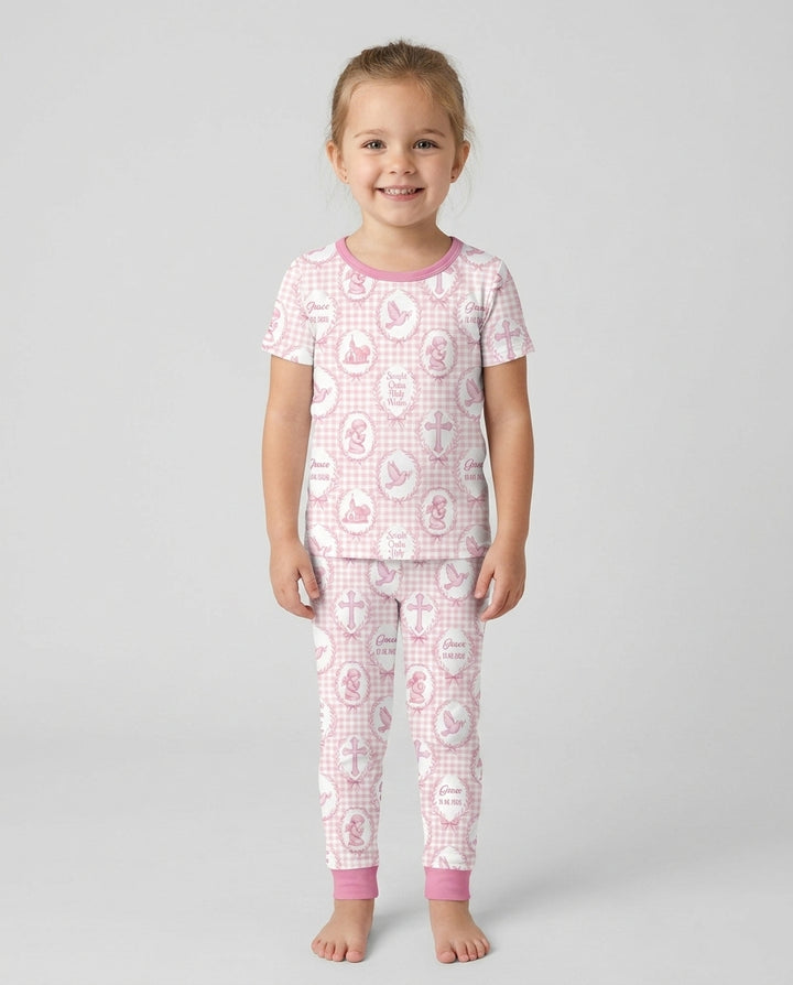 Zweiteiliges, kurzärmliges Pyjama-Set mit Marienkäfern