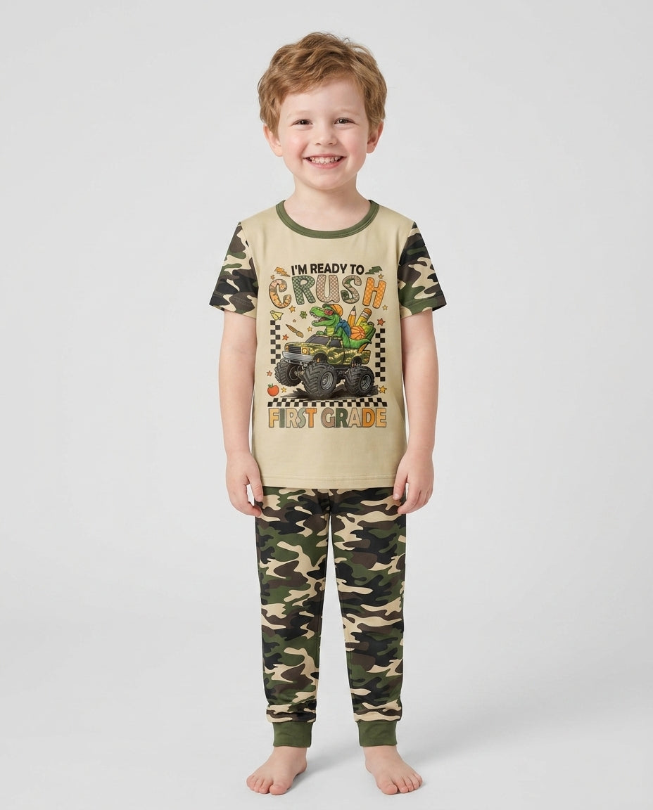 Zweiteiliges, kurzärmliges Pyjama-Set mit Marienkäfern