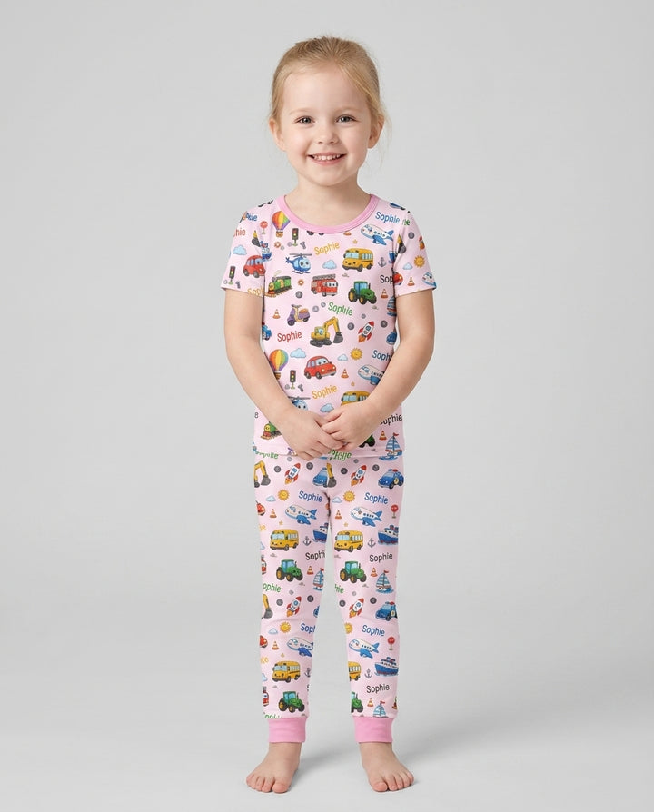 Zweiteiliges, kurzärmliges Pyjama-Set mit Marienkäfern