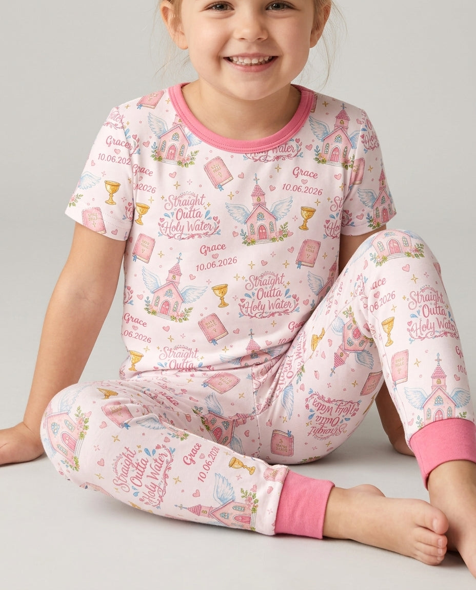 Zweiteiliges, kurzärmliges Pyjama-Set mit Marienkäfern