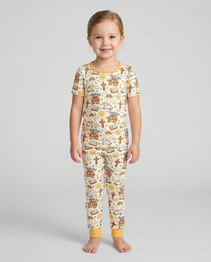 Zweiteiliges, kurzärmliges Pyjama-Set mit Marienkäfern
