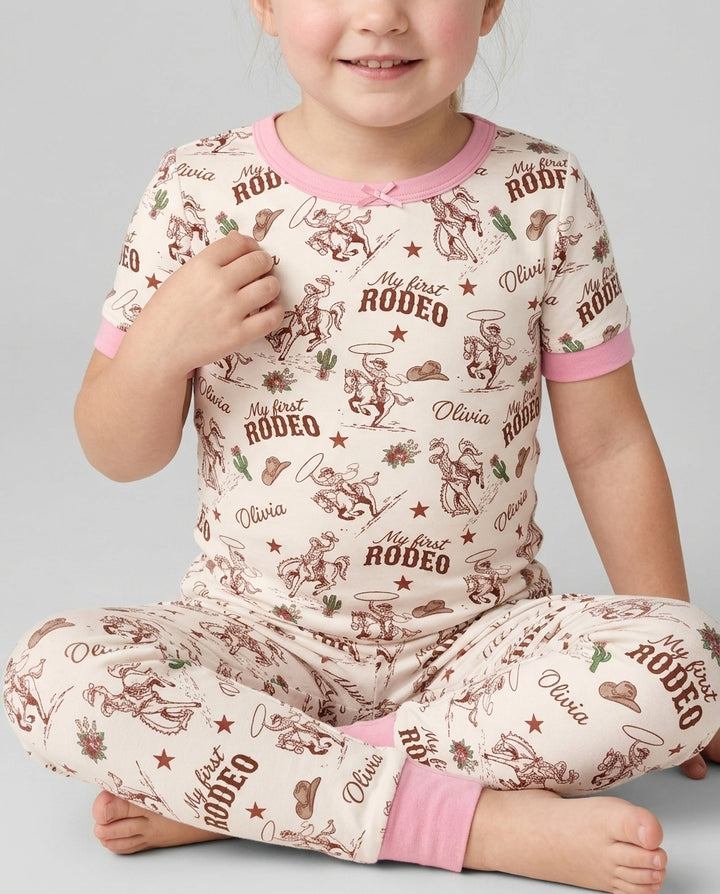 Zweiteiliges, kurzärmliges Pyjama-Set mit Marienkäfern