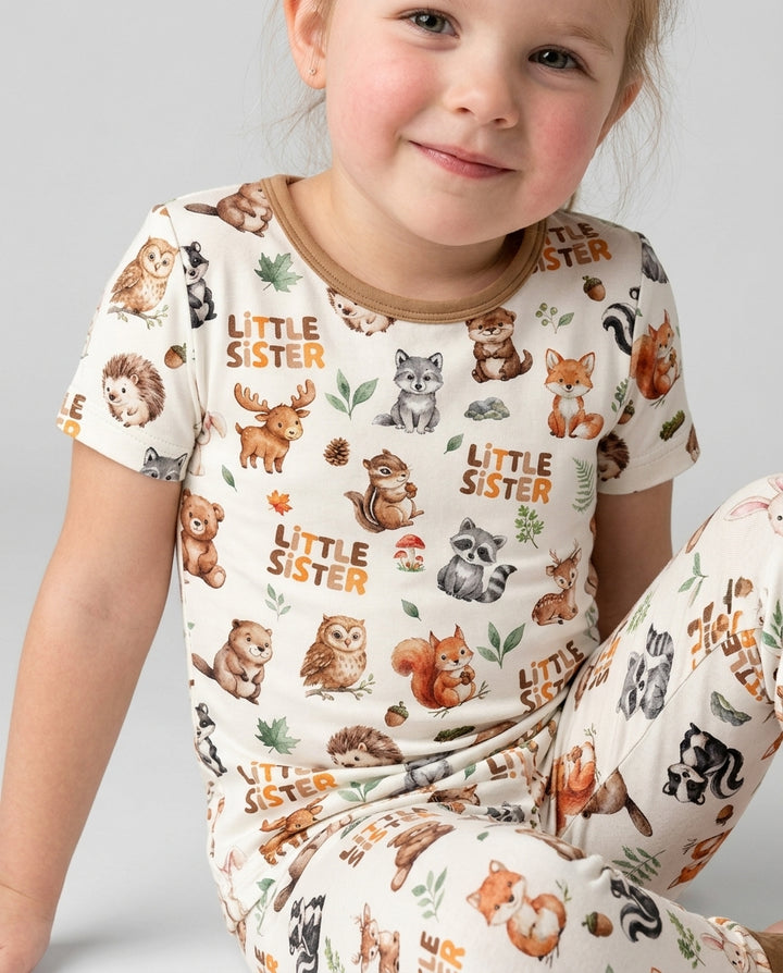 Zweiteiliges, kurzärmliges Pyjama-Set mit Marienkäfern