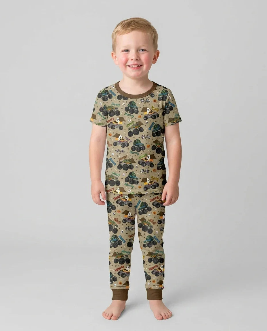 Zweiteiliges, kurzärmliges Pyjama-Set mit Marienkäfern