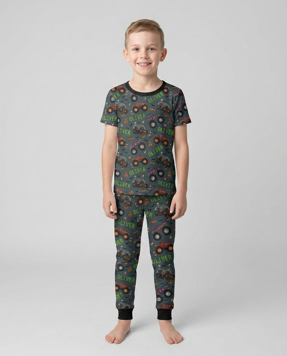 Zweiteiliges, kurzärmliges Pyjama-Set mit Marienkäfern