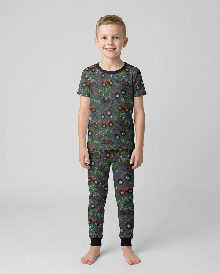 Zweiteiliges, kurzärmliges Pyjama-Set mit Marienkäfern