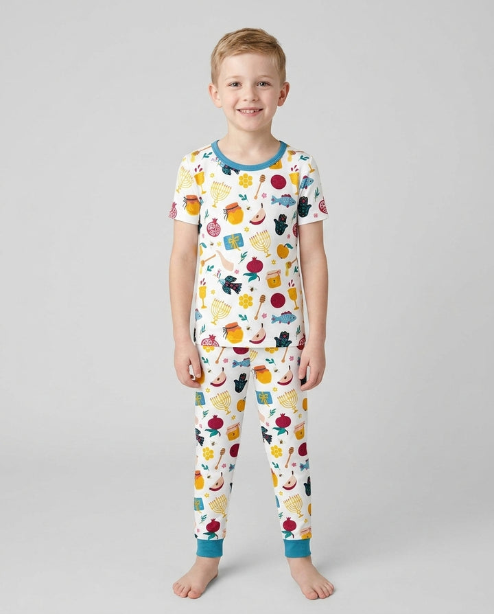 Zweiteiliges, kurzärmliges Pyjama-Set mit Marienkäfern