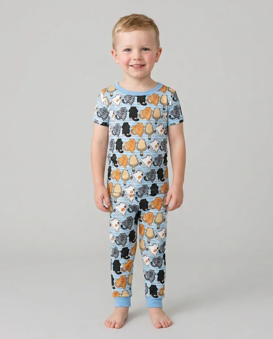 Zweiteiliges, kurzärmliges Pyjama-Set mit Marienkäfern
