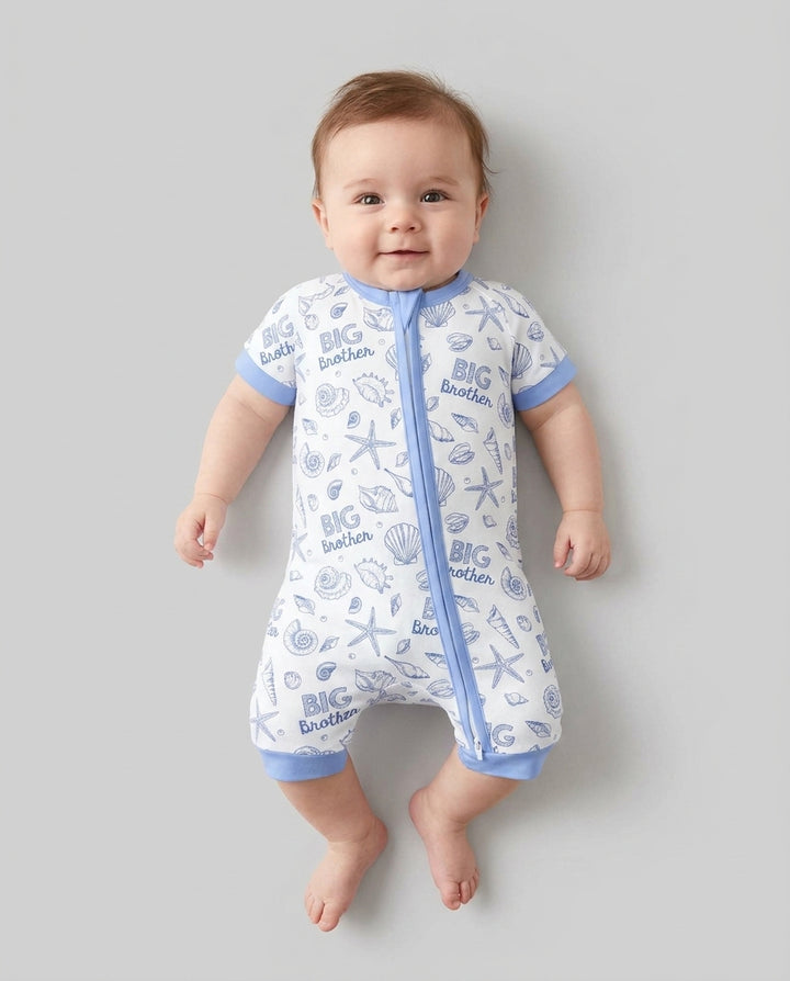Coquette Seashell Matching Sibling Bamboo Shorty Zippy