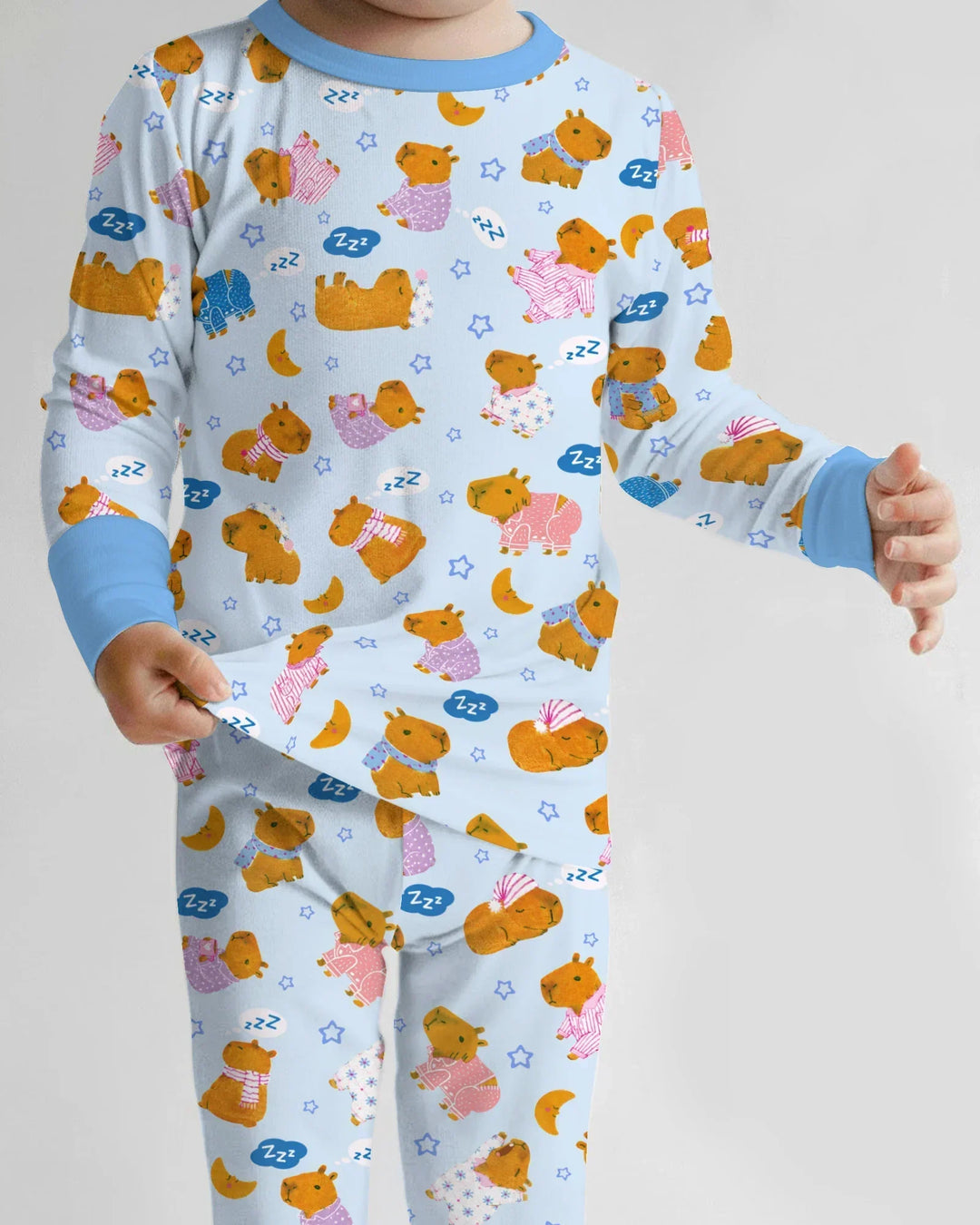 Zweiteiliges Langarm-Pyjama-Set mit Sommerfrüchten
