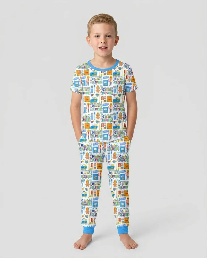 Zweiteiliges, kurzärmliges Pyjama-Set mit Marienkäfern