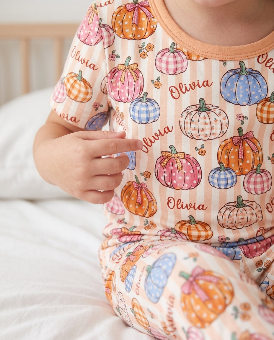 Zweiteiliges, kurzärmliges Pyjama-Set mit Marienkäfern
