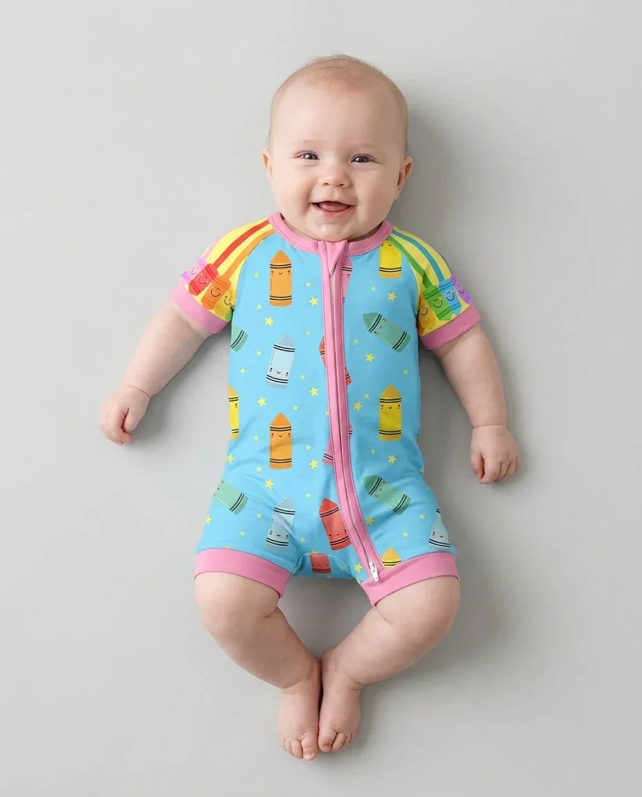 Happy Crayon Friends Bamboo Shorty Zippy