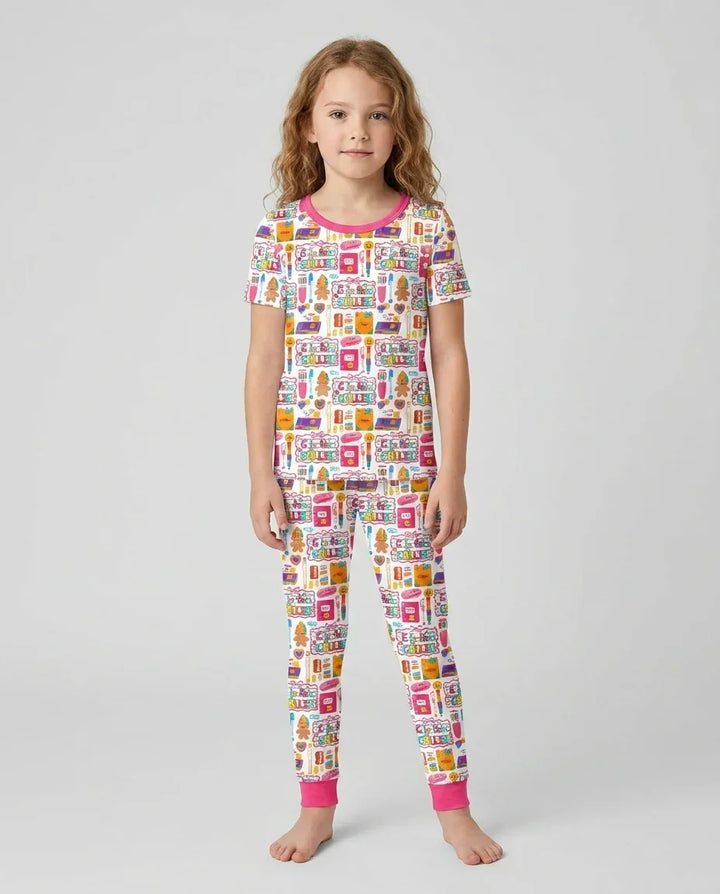 Zweiteiliges, kurzärmliges Pyjama-Set mit Marienkäfern