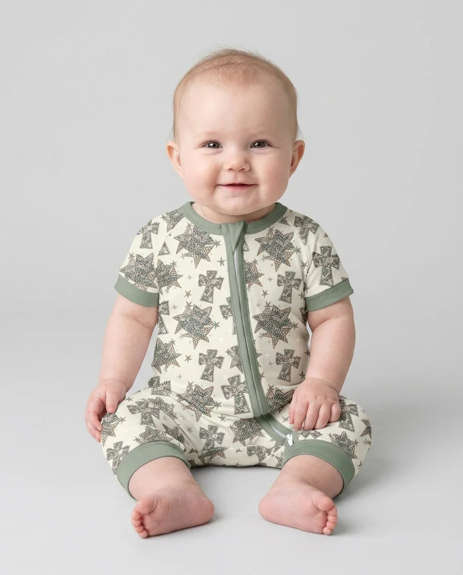Camo God is Good Family Matching Bamboo Shorty Zippy