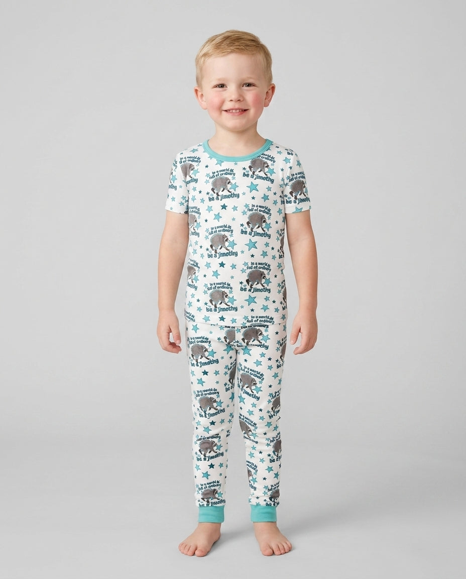 In A World Full Of Ordinary Be A Jimothy Bamboo Two Piece Short Sleeve Pajama Set