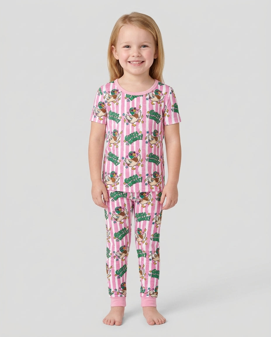 Guess What Mallard Butt Bamboo Two Piece Short Sleeve Pajama Set