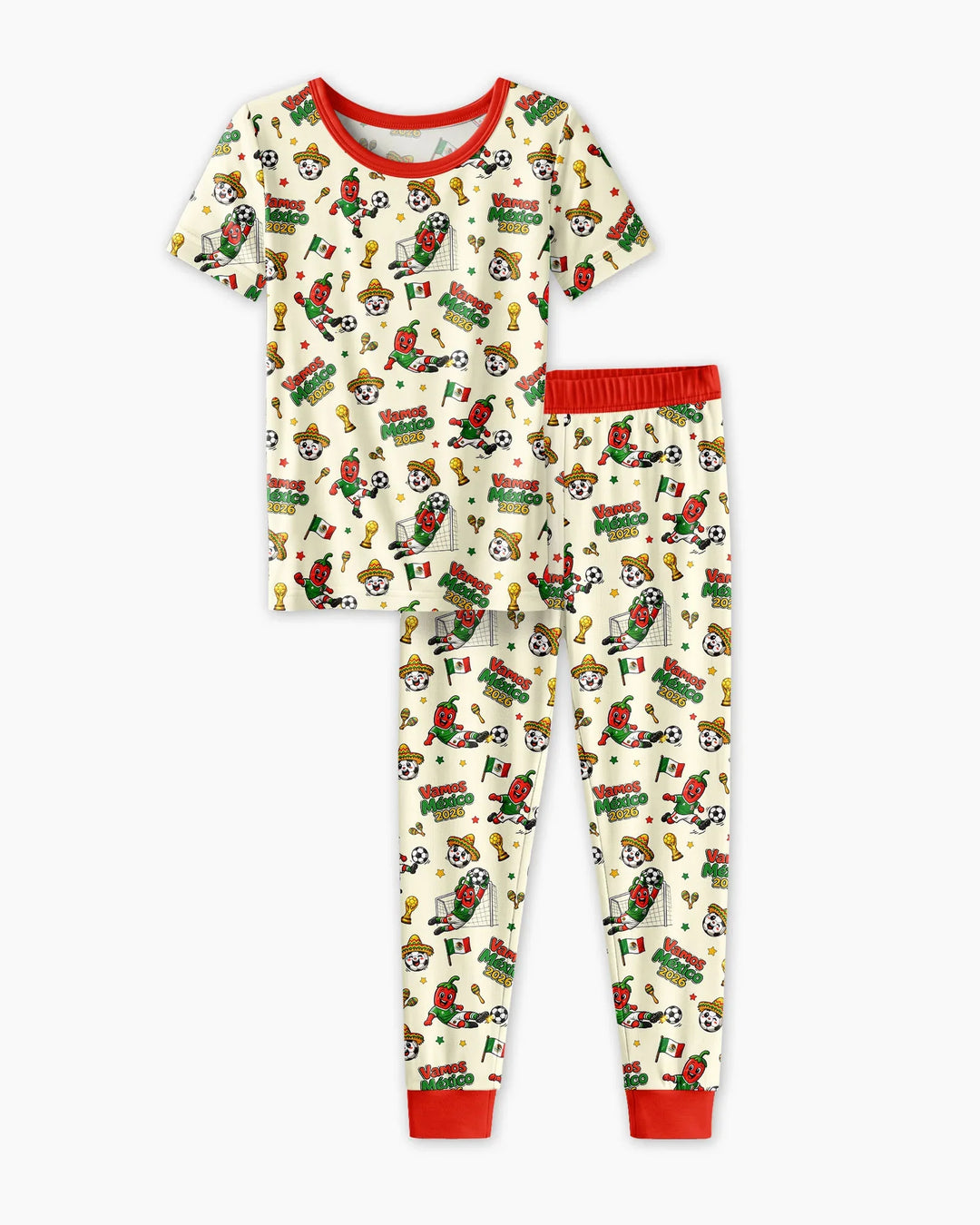 Zweiteiliges, kurzärmliges Pyjama-Set mit Marienkäfern