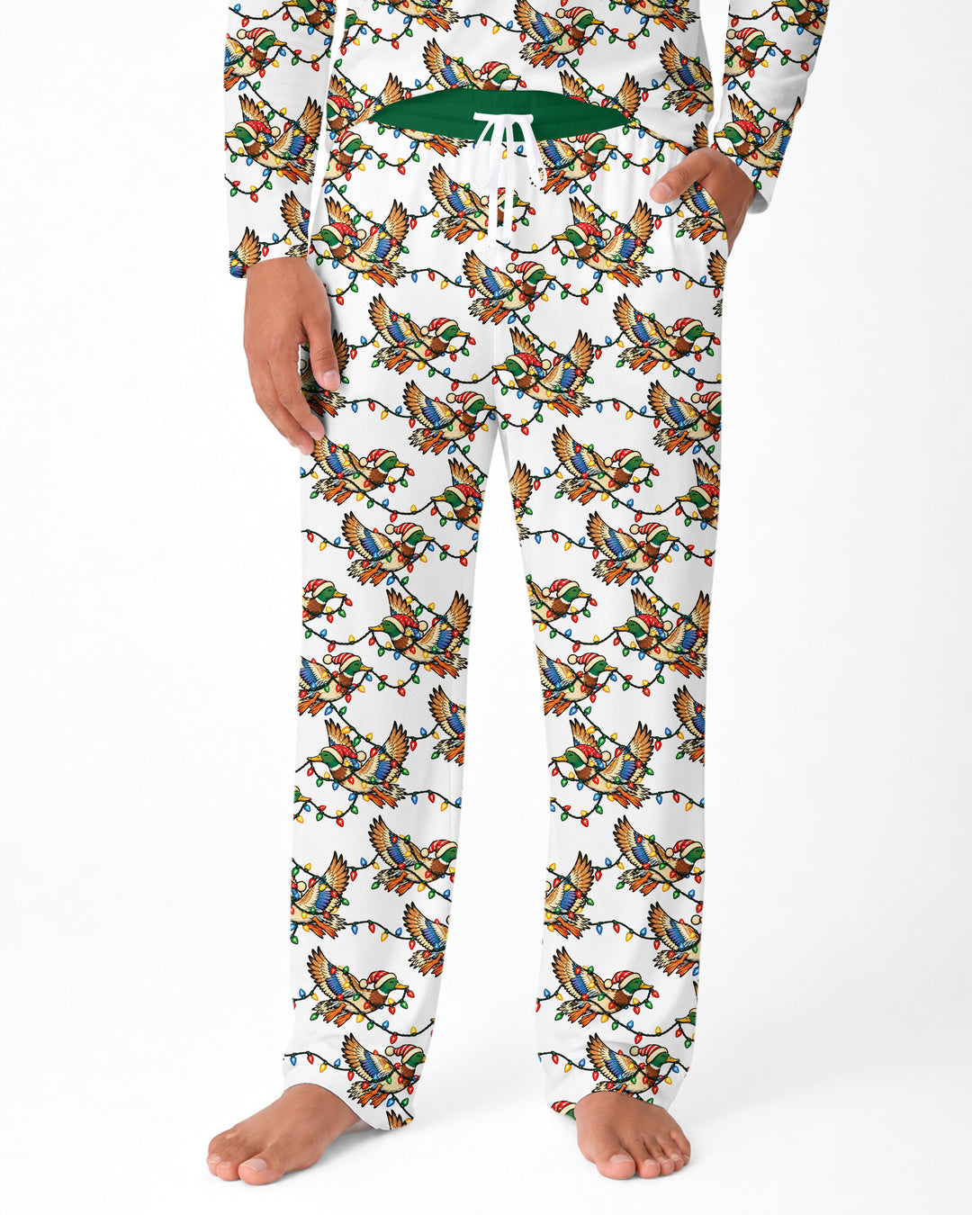 Preppy Christmas Mallard Duck Bamboo Men's Pajama Set