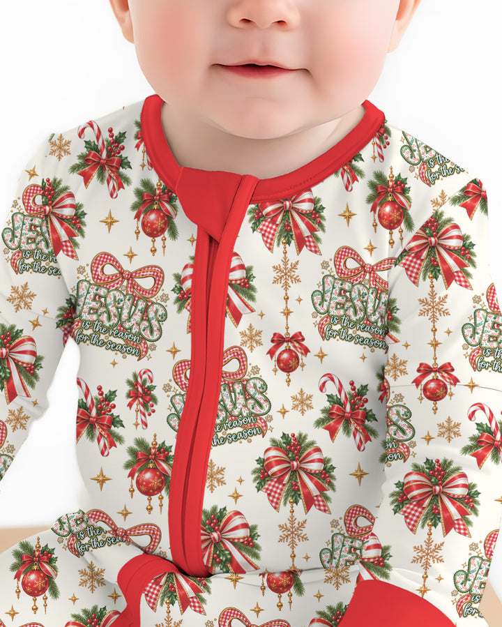 Coquette Floral Jesus Is The Reason Mommy And Me Matching Bamboo Convertible Zippy