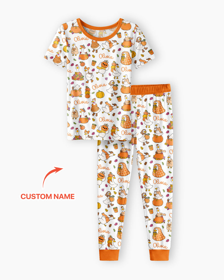 Zweiteiliges, kurzärmliges Pyjama-Set mit Marienkäfern