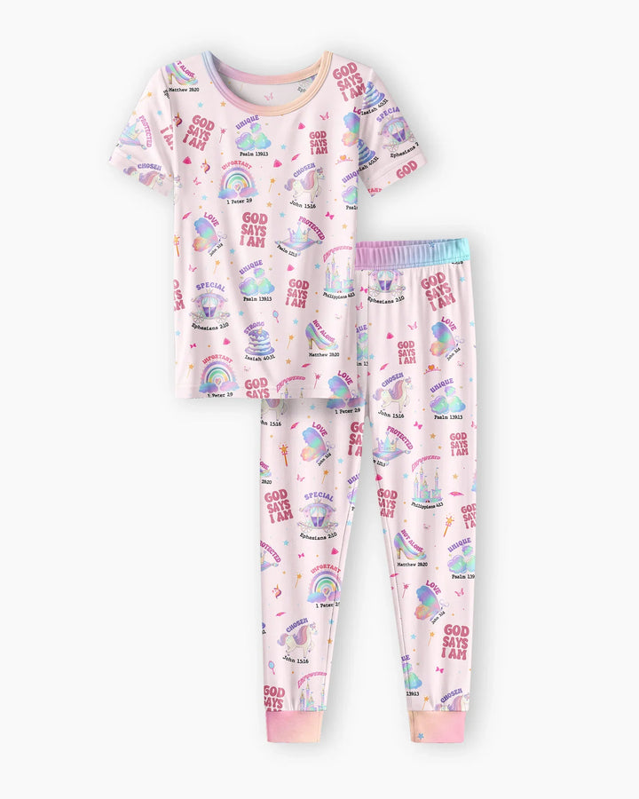 Zweiteiliges, kurzärmliges Pyjama-Set mit Marienkäfern