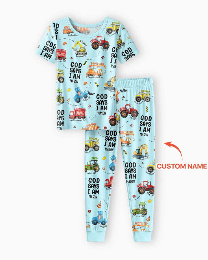 Zweiteiliges, kurzärmliges Pyjama-Set mit Marienkäfern